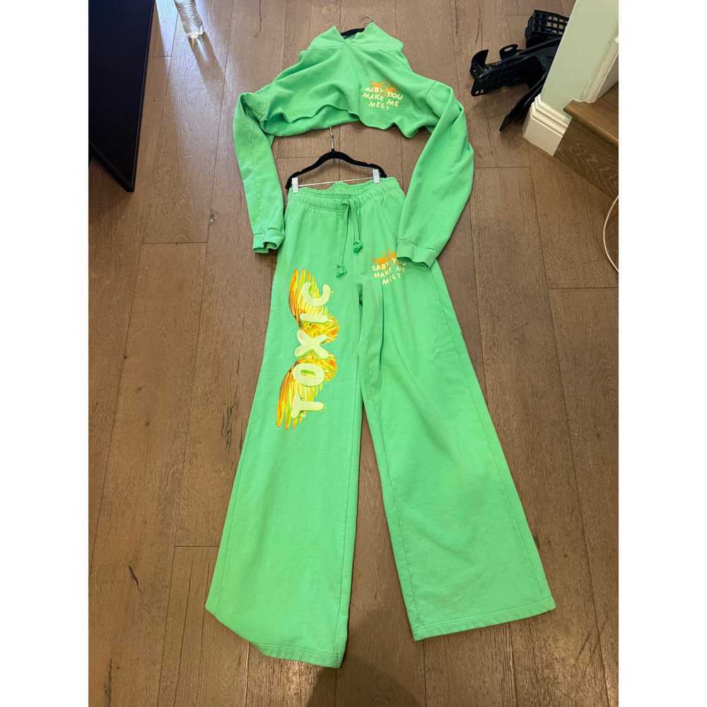 Boys Lie Green Toxic Crop Hoodie Sweatshirt in OS - Picture 2 of 5